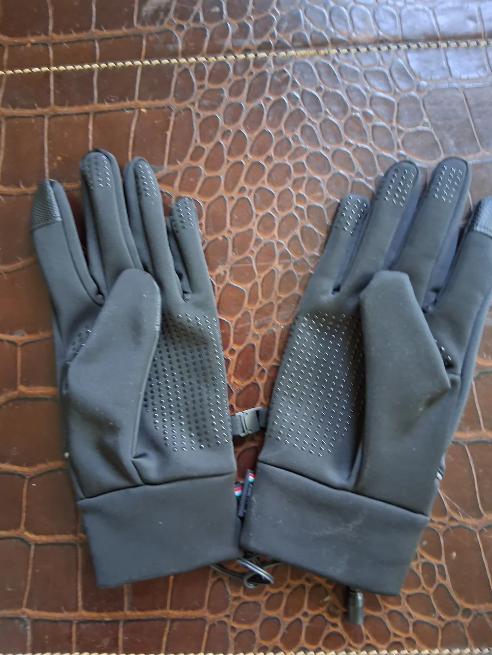 Touchscreen-Compatible Heated Winter Gloves - Black